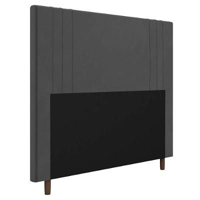 Cabeceira Cama Box Casal Queen Size Ferrara 160Cm Cinza
