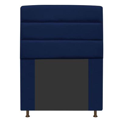 Cabeceira Turim 90 Cm Solteiro Suede Azul Marinho