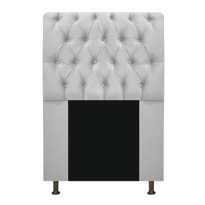 Cabeceira Lady Com Strass 90 Cm Queen Size Suede Branco