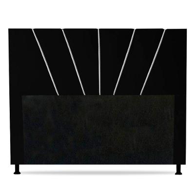 Cabeceira Cama Box Casal Queen Size Dallas 160Cm Preto