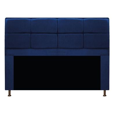 Cabeceira Munique 195 Cm King Size Suede Azul Marinho