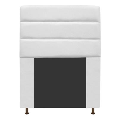 Cabeceira Turim 90 Cm Solteiro Suede Branco
