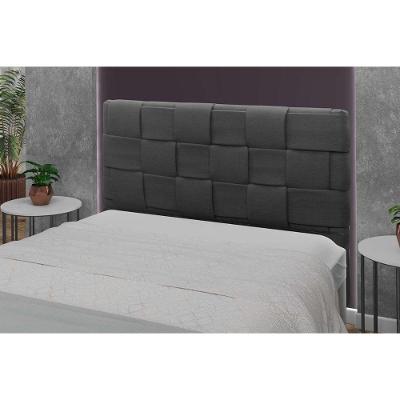 Cabeceira Cama Box Estofada Casal Ravena Plus Casal 140 Chumbo - Simbal