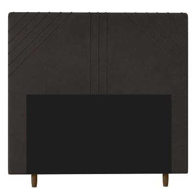 Cabeceira Cama Box Casal Lisboa 140Cm Veludo Marrom - Abmaza