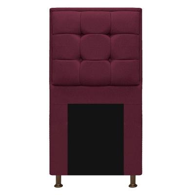 Cabeceira Copenhague 90 Cm Solteiro Suede Bordô