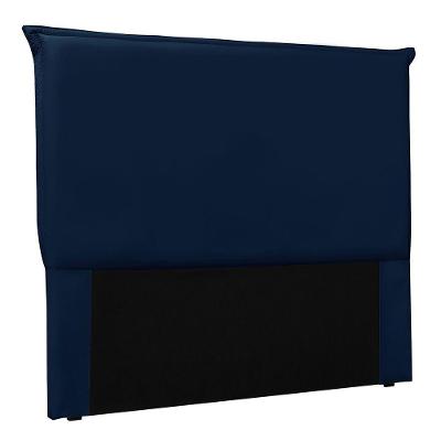 Cabeceira Queen 1,60m Barcelona Suede - Pallazio Cor Azul Marinho