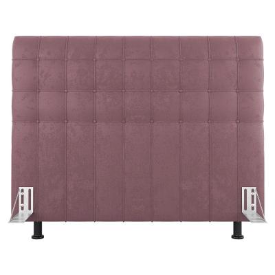 Cabeceira Cama Box Casal Queen Size Dahlia 160Cm Com Frame Veludo Rosê - Abmaza