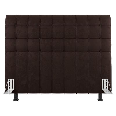 Cabeceira Cama Box Casal Queen Size Dahlia 160Cm Com Frame Sintético Marrom - Abmaza