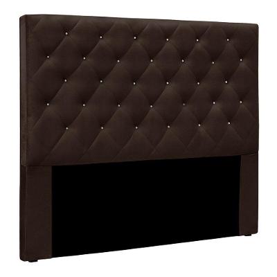 Cabeceira Casal 1,40m Toledo Suede - Pallazio Cor Marrom