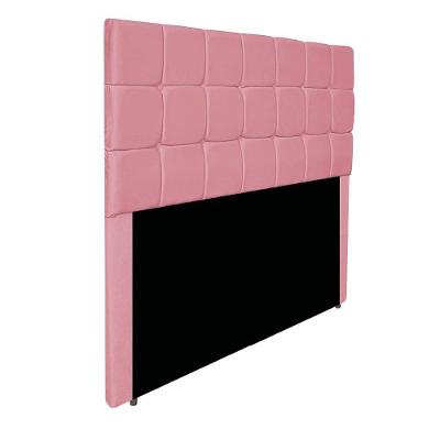 Cabeceira Estofada Manchester 195 Cm King Size Suede - Amarena Móveis Cor Rosa Bebê