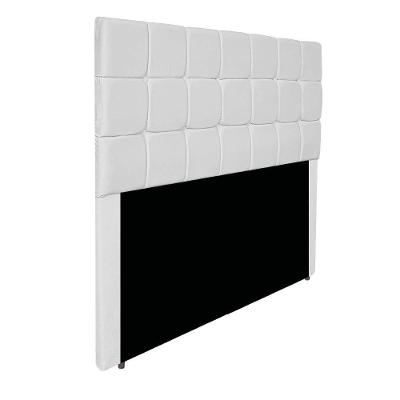 Cabeceira Estofada Manchester 140 Cm Casal Corano - Amarena Móveis Cor Branco
