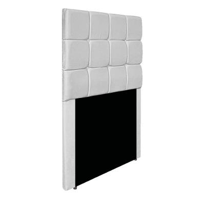 Cabeceira Estofada Manchester 90 Cm Solteiro Suede - Adj Decor Cor Branco