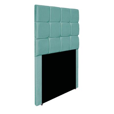 Cabeceira Estofada Manchester 90 Cm Solteiro Suede - Adj Decor Cor Azul Tiffany
