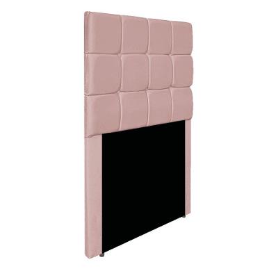 Cabeceira Estofada Manchester 90 Cm Solteiro Suede - Adj Decor Cor Rosê