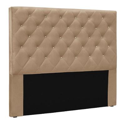 Cabeceira Casal 1,40m Toledo Suede - Pallazio Cor Bege
