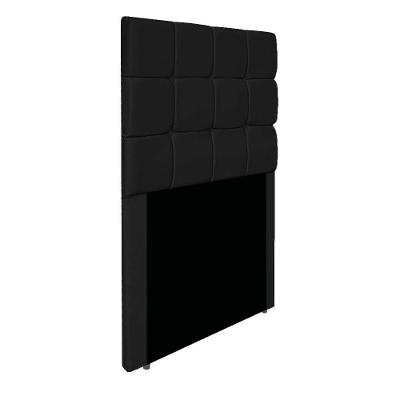 Cabeceira Estofada Manchester 90 Cm Solteiro Suede - Amarena Móveis Cor Preto