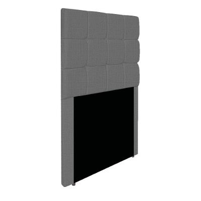 Cabeceira Estofada Manchester 90 Cm Solteiro Linho - Adj Decor Cor Cinza Escuro