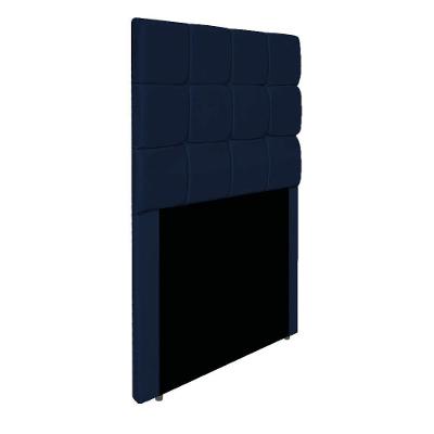 Cabeceira Estofada Manchester 90 Cm Solteiro Suede - Adj Decor Cor Azul Marinho