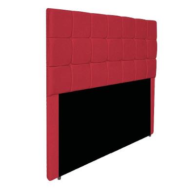 Cabeceira Estofada Manchester 195 Cm King Size Suede - Adj Decor Cor Vermelho