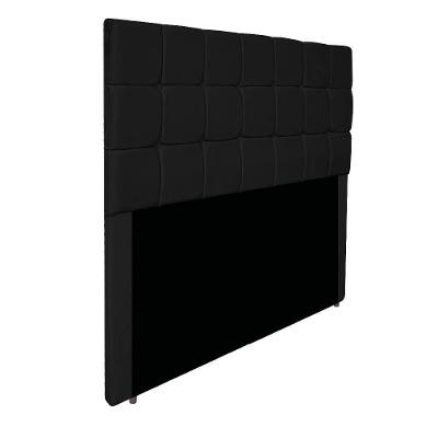 Cabeceira Estofada Manchester 140 Cm Casal Suede - Adj Decor Cor Preto