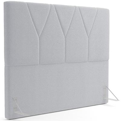 Cabeceira Cama Box Casal King 195 Cm Aurora W01 Bouclê Cinza