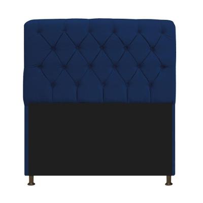Cabeceira Estofada Lady 160 Cm Queen Size Com Capitonê Suede - Doce Sonho Móveis Azul Tiffany