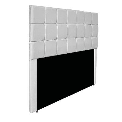 Cabeceira Estofada Manchester 195 Cm King Size Suede - Amarena Móveis Cor Branco