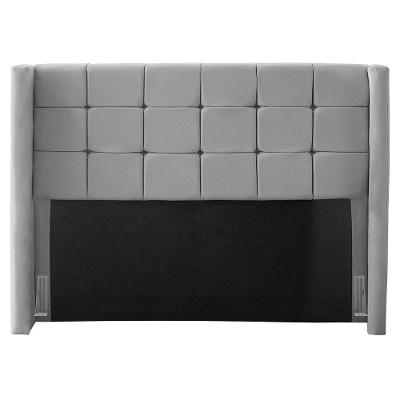 Cabeceira Cama Box Casal Queen Size Gioconda 160cm Com Frame Suede Cinza - Desk Design