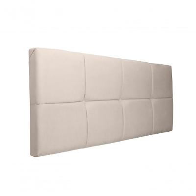Painel Cabeceira Estofado Decorativo Para Cama Casal 1,40Cm Bege Claro Smf Decor