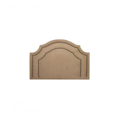 Cabeceira Solteiro Luxo 90x60 Suede Cinza Tachas Fumê