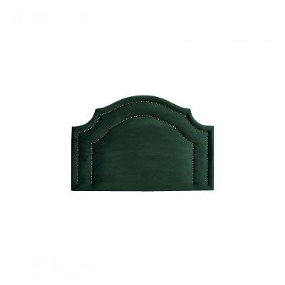 Cabeceira Solteiro Luxo 90x60 Veludo Verde Tachas Fumê
