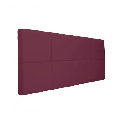Painel Cabeceira Estofado Decorativo Para Cama Casal 1,40Cm Bordô/Vinho Smf Decor