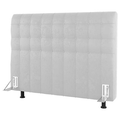 Cabeceira Cama Box Casal Queen Size Dahlia 160Cm Com Frame Sintético Branco - Desk Design