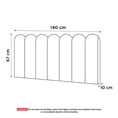 Painel Cabeceira Cama Box Casal Lana 140cm Suede Cinza Claro - Desk Design