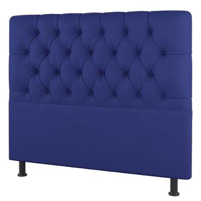 Cabeceira Cama Box Casal Queen Size Nice 160cm Suede Azul - Desk Design