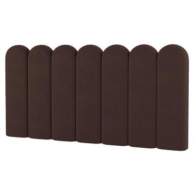 Painel Cabeceira Cama Box Casal Queen Size Lana 160cm Suede Marrom - Desk Design