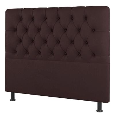 Cabeceira Cama Box Casal Queen Size Nice 160cm Suede Marrom - Desk Design