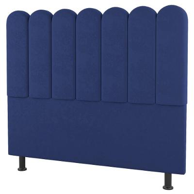 Cabeceira Cama Box Casal Queen Size Lana 160cm Suede Azul - Desk Design
