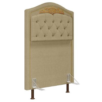 Cabeceira Cama Box Solteiro 90Cm Imperial J02 Linho Areia