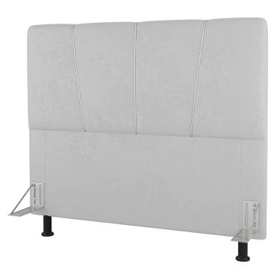 Cabeceira Cama Box Casal Queen Size Amber 160cm Estofada Sintético Branco - Desk Design