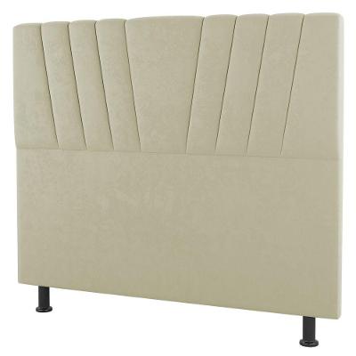 Cabeceira Cama Box Casal Queen Size Dublin 160cm Sintético Bege - Desk Design