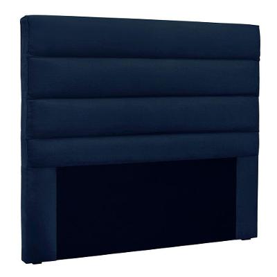 Cabeceira Casal 1,40m Las Palmas Suede - Pallazio Cor Azul Marinho
