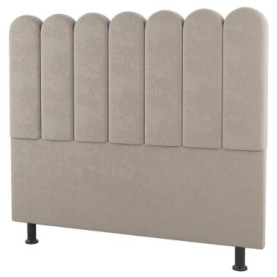 Cabeceira Cama Box Casal Queen Size Lana 160cm Suede Bege - Desk Design