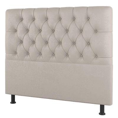 Cabeceira Cama Box Casal King Size Nice 195cm Suede Bege - Desk Design