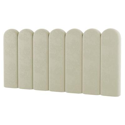 Painel Cabeceira Cama Box Casal King Size Lana 195cm Sintético Bege - Desk Design
