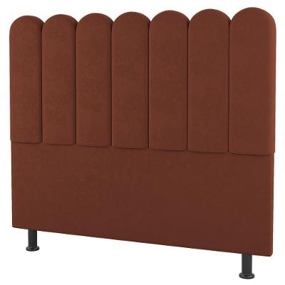 Cabeceira Cama Box Casal Queen Size Lana 160cm Suede Terracota - Desk Design
