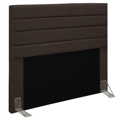 Cabeceira Cama Box Casal 140Cm Rubi W01 Suede Marrom