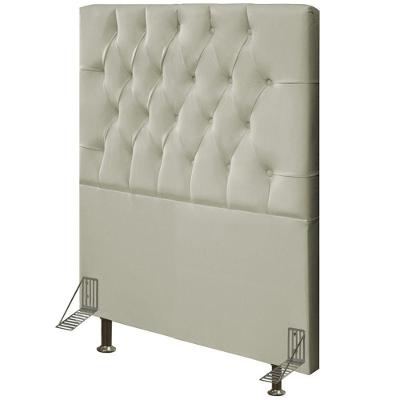 Cabeceira Cama Box Solteiro 90Cm Diamante Sintético J02 Bege