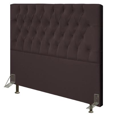 Cabeceira Cama Box Casal 160Cm Diamante Sintético J02 Marrom