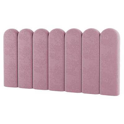 Painel Cabeceira Cama Box Casal Queen Size Lana 160cm Suede Rosê - Desk Design